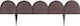 Prosperplast Πλαστική Μπορντούρα Κήπου σε Καφέ Χρώμα x 2.22m