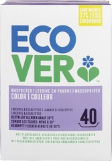 Ecover Detergent Powder with Fragrance Λεβάντα for Coloreds Clothes 3kg (40 Measuring Cups)