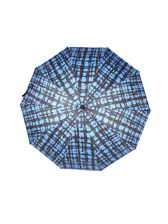 Automatic Umbrella with Walking Stick Blue