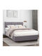Kingston Pat Dublu Gri cu Lamele pentru Saltea 150x200cm