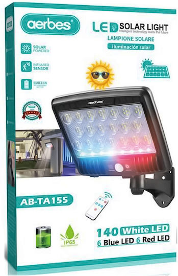 Aerbes Solar Light Blue with Motion Sensor, Photocell and Remote Control