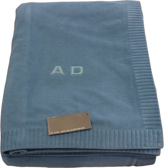 Manterol Casa Pătură Fleece Supraînălțată 220x240 cm Albastră