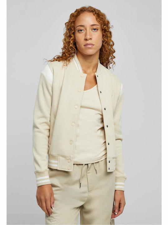 Urban Classics Kurz Damen Bomberjacke Weiß
