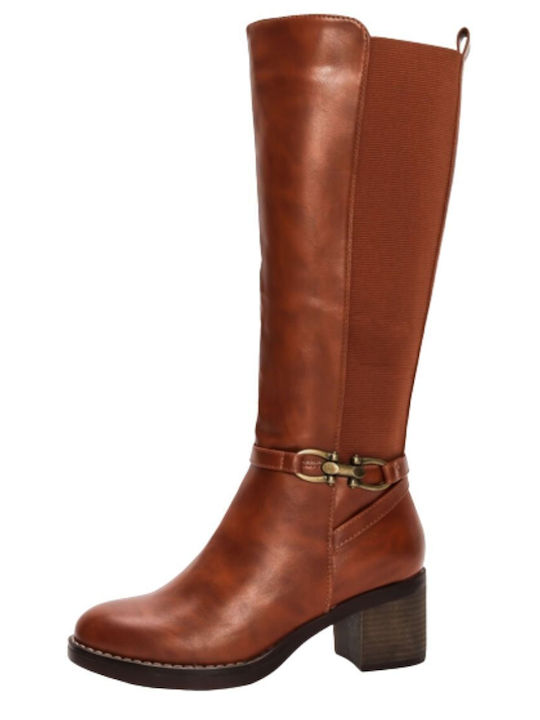 Boots with Metallic Detail Tan