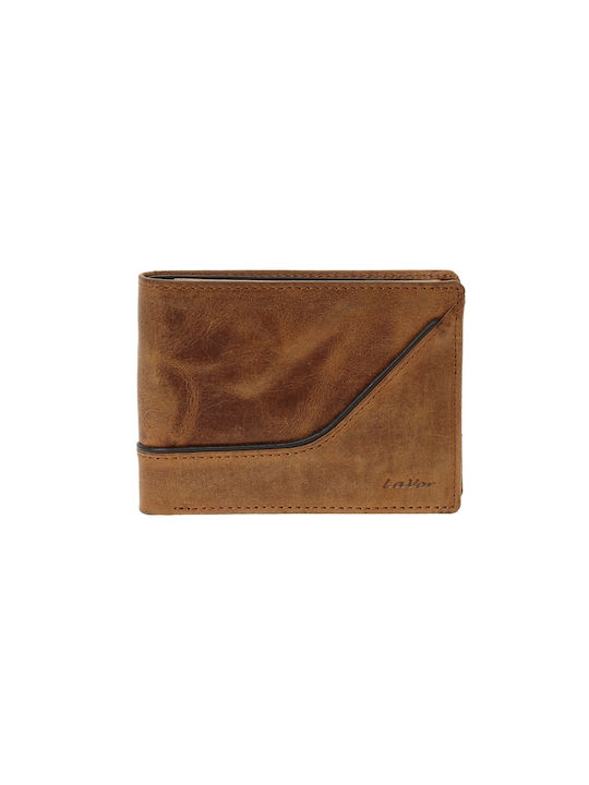 Lavor Men's Leather Wallet with RFID Blue/Brown