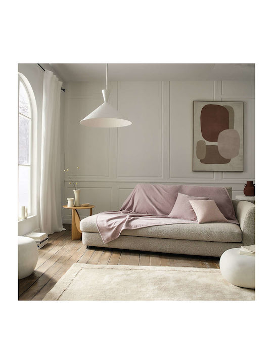 Gofis Home Ριχτάρι Πολυθρόνας Δύο 'Οψεων Luna 180x180εκ. grey mauve