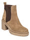 Wildleder Stiefeletten Damen Beige