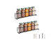 Aj Metallic Wall Mounted Spice Jar Black 2pcs