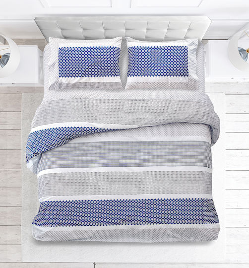 Makis Tselios Home Комплект Пухено Единично 160x240бр Boho Синьо 2бр