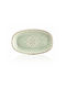 By Bone Rome Serving Platter Oval made of Porcelain Green 19x11cm