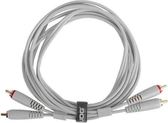UDG Cable 2x RCA male - 2x RCA male 1.5m U97001WH