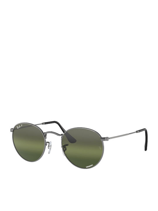 Ray Ban Round Metal Unisex Sunglasses with Silv...