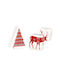Kitchen Craft Christmas Table Decoration Porcelain Red