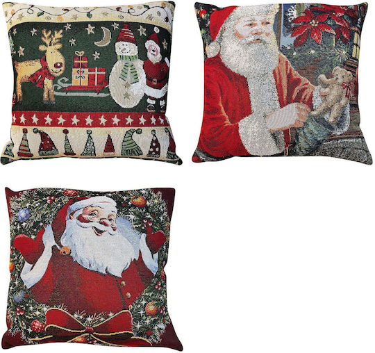 XMASfest Christmas Decorative Pillow Square Multicolour 45x45cm (Μiscellaneous Designs)
