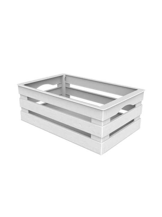 Bama Italy Διακοσμητικό Καλάθι Πλαστικό Λευκό 31x25x11.5εκ.