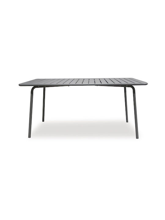 Метално Маса Стабилна Brio Хладно сиво 160x90x73бр
