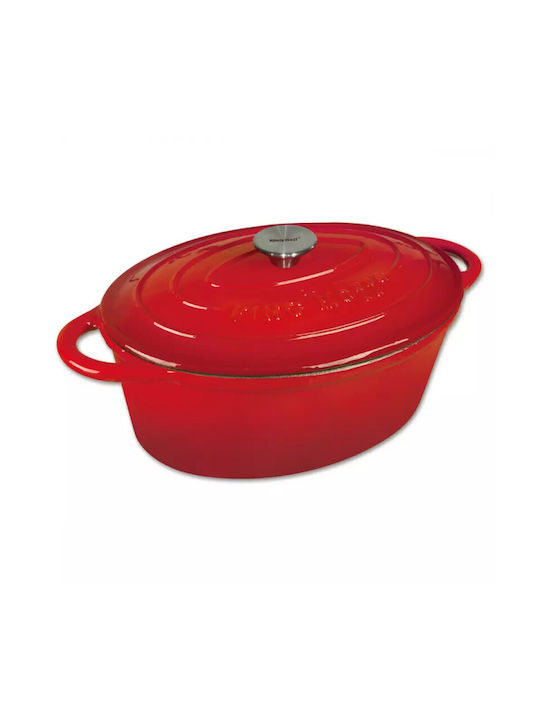 KING Hoff Dutch Oven Oval Cast Iron 33x26cm 1pcs