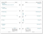 Filofax Mini Wöchentlich Tagesordnung Weiß 2024