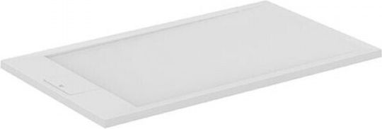 Ideal Standard Ultra Flat S I Life Ορθογώνια Ντουζιέρα Τεχνητής Πέτρας 90x70cm Λευκή