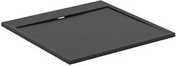 Ideal Standard Ultra Flat S I Life Quadratisch Künstlicher Stein Dusche x80cm Schwarz