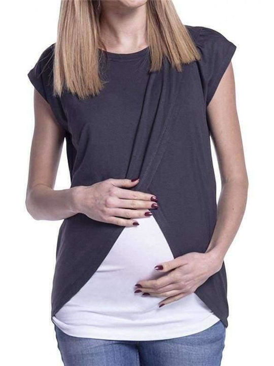 Queen Mother Maternity Top Gray