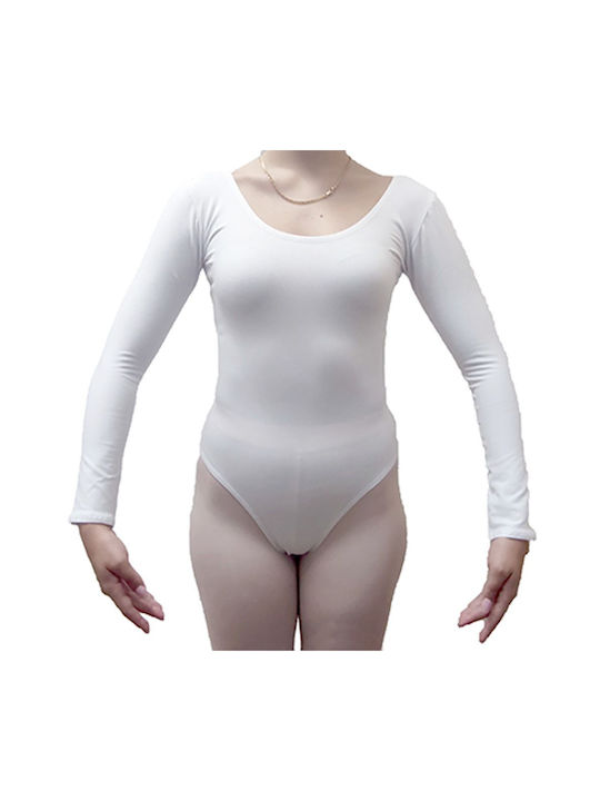 Dance & Football Bodysuit White for Ballet