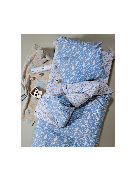 Kentia Loft Aspen Set Kids Duvet Cover Single with Pillowcase Cotton Blue 160x240cm