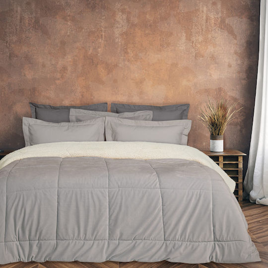 Das Home Bettbezug mit Hollowfiber-Füllung Großes Doppelbett 220x240cm 1174 Grey 11 togs Togs