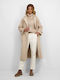 Axel Women's Midi Coat with Belt Beige