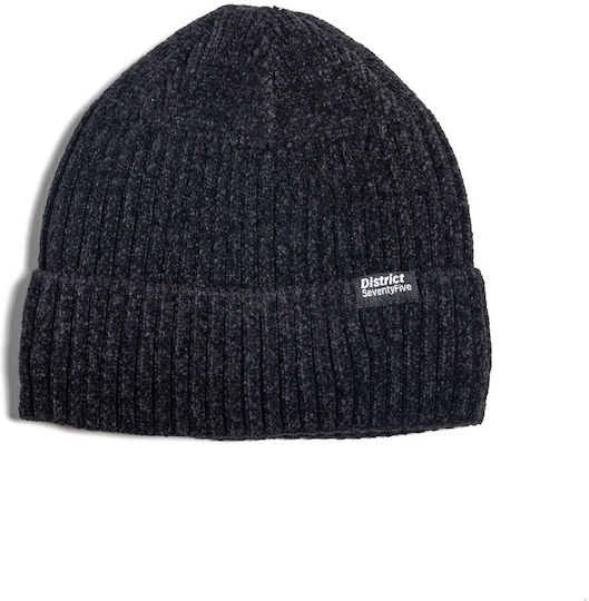 Beanie Unisex Beanie with Rib Knit in Black color
