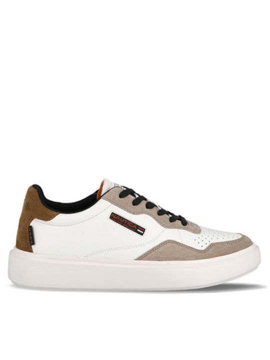 Nautica Herren Anatomisch Sneakers Weiß