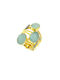 Essentials Women's Ring with Zircon from Silver Gold Plated