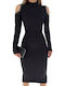 Midi Damenkleid Schwarz