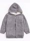 Kids Cardigan Knitted with Hood Gray