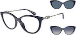 Emporio Armani Eyeglass Frame with Clip On Blue EA4213U 51451W