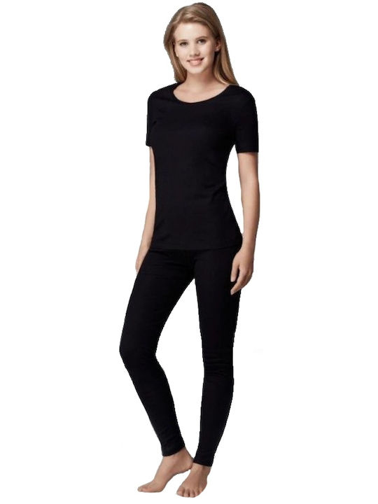 Women's T-Shirt with Spaghetti Strap Black