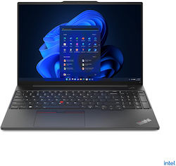 Lenovo ThinkPad E16 Gen 1 (Intel) 16" IPS (Kern i5-1335U/8GB/512GB SSD/W11 Pro) Onyx Grey (Internationale Englische Tastatur)