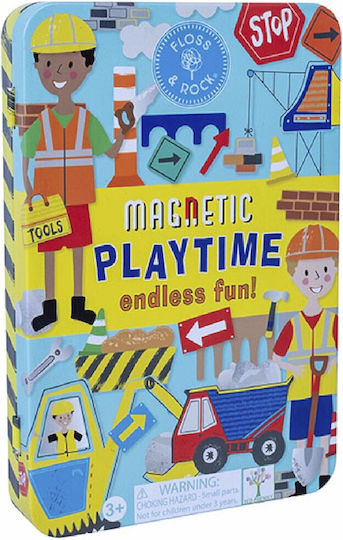 Floss & Rock Jucărie de Construcție Magnetică Playtime Endless Fun - Construction pentru Copii 3++ Ani