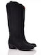 Belang Wildleder Damenstiefel Schwarz