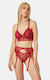 Minerva Garters with Lace Red