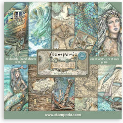 Stamperia Sea Scrapbooking 10 Blätter 10Stück