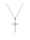 Women's White Gold Cross 18K with Chain