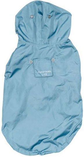 Fuzzyard Hundemantel Wasserdicht Blau Groß mit Rückenlänge 70 cm.