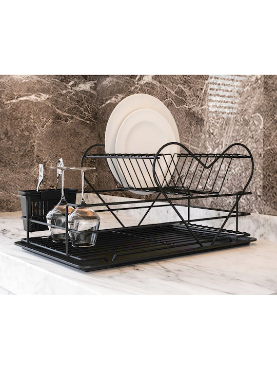 Sink Organizer from Metal in Black Color 47x32x24cm