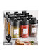 Glass Spice Jar Black 12pcs