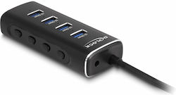 DeLock USB Hub 4 Ports USB 3.0 with USB-C Conne...