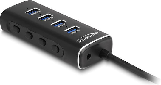 DeLock USB Hub 4 Ports USB 3.0 with USB-C Connection