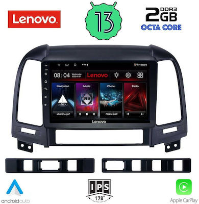 Lenovo Car-Audiosystem für Hyundai Santa Fe 2005-2013 (Bluetooth/USB/WiFi/GPS) mit Touchscreen 9"
