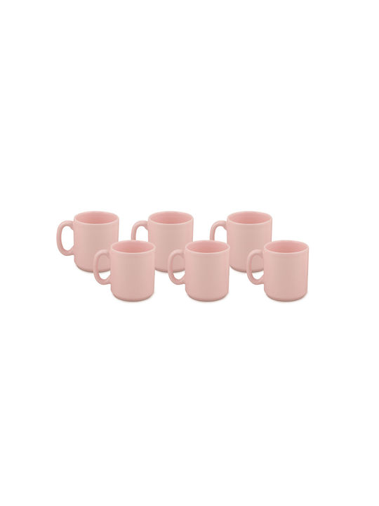 Tasse Keramik Rosa 6Stück