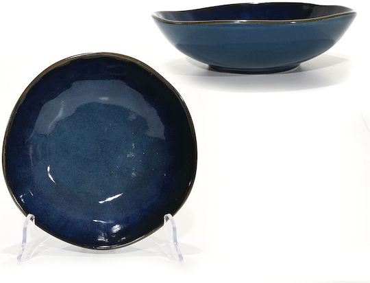 ArteLibre Teller Suppe aus Porzellan Blau mit Durchmesser 22cm ArteLibre Teller Suppe aus Porzellan Blau mit Durchmesser 22cm